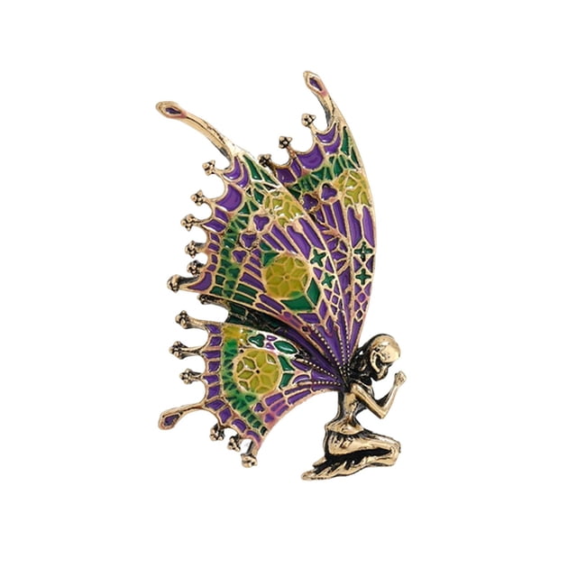 Broche para mujer, ramillete, elegantes Vintage esmaltadas, accesorios coloridos, insignia de broche para ropa, bolsos de vestir, , púrpura Yinane Broche