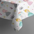 thumbnail image 2 of White Princess Castle Pattern Rectangle Tablecloth 60"x120",Waterproof Polyester Rectangle Table Cloth, Wipeable Spillproof Polyester Tablecloth for Dining, Camping, Indoor and Outdoor, 2 of 6