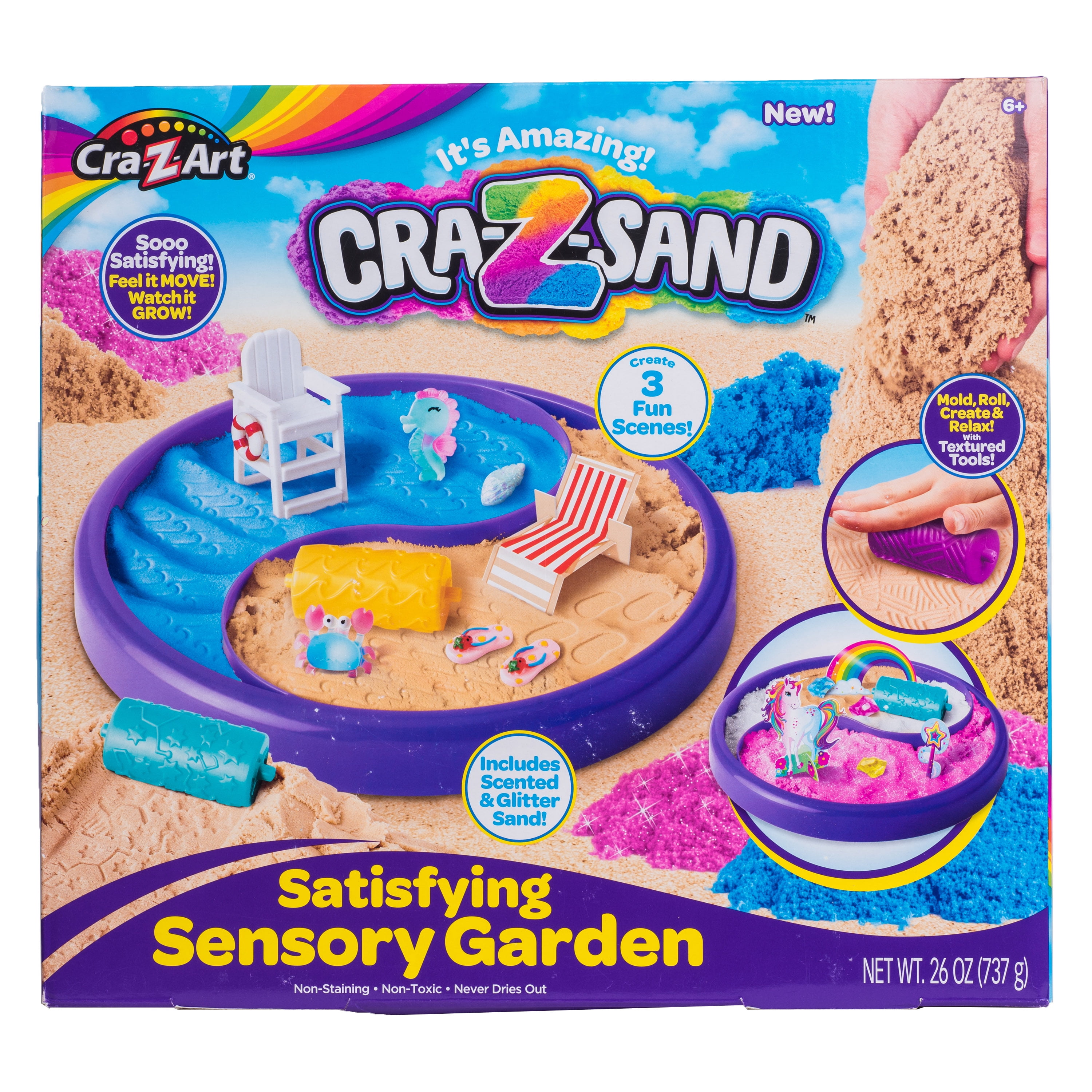 Cra-Z-Art Cra-Z-Sand Satisfying Sensory Sand Garden, Child Ages 6 and up, Easter Gift for Kids