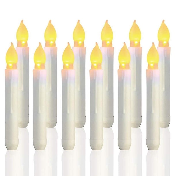 12 velas cónicas LED sin llama, velas flotantes de Harry Potter con pilas compatibles con fiestas, aulas, bodas, decoración navideña