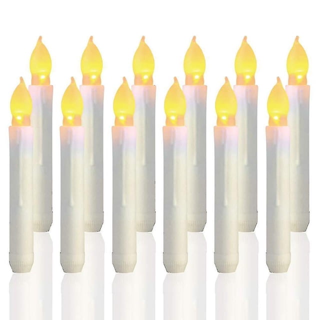 12 velas cónicas LED sin llama, velas flotantes de Harry Potter con pilas compatibles con fiestas, aulas, bodas, decoración navideña