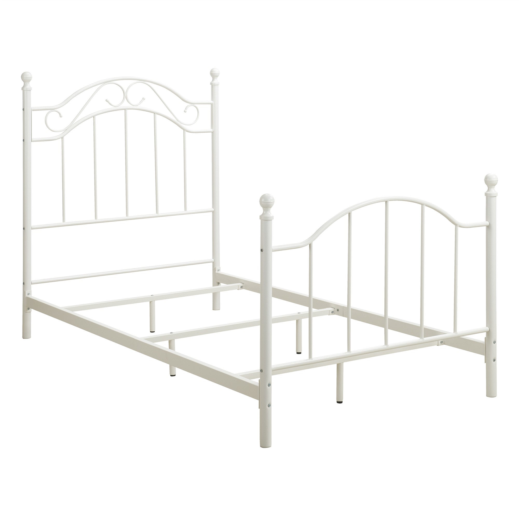 Mainstays Metal Bed, Bedroom Furniture, Twin Size Frame, White - image 3 of 16