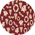 thumbnail image 1 of Ahgly Company Indoor Round Patterned Light Salmon Rose Pink Area Rugs, 7' Round, 1 of 6