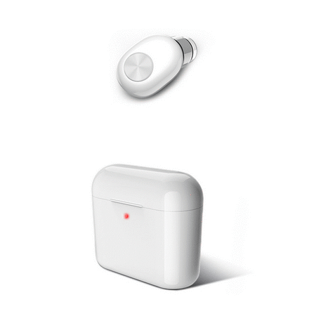 Bluetooth Earbud, Mini Wireless Earbud with 30 Hour Battery Life, 700 mAh Charging Case, Mini Headphone Earpiece with Built-in Mic for Handsfree Calls (1 (Best Wireless Earpiece 2019)