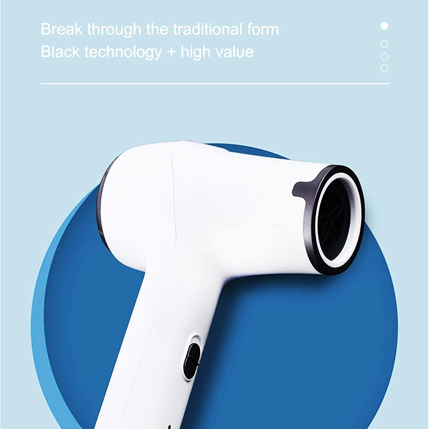 Cordless Hair Dryer, Rechargeable Hair Dryer w/Hot & Cold Wind, Portable Blow Dryer, for Travel School Pet Care Hairdressing Oil Painting Drying Tools