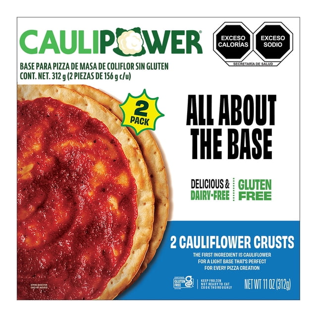Base de masa de coliflor para pizza sin gluten 312g