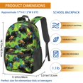 thumbnail image 3 of Monster Cartoon Truck Black Pattern 17" Waterproof Oxford School Backpacks for Teens, S-Shape Padded Straps, for School, Travel, Hiking, Camping, 3 of 5