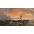 thumbnail image 3 of Johan Christian Dahl 18x11 Black Modern Framed Museum Art Print Titled - Seascape with a Wreck (1831), 3 of 5