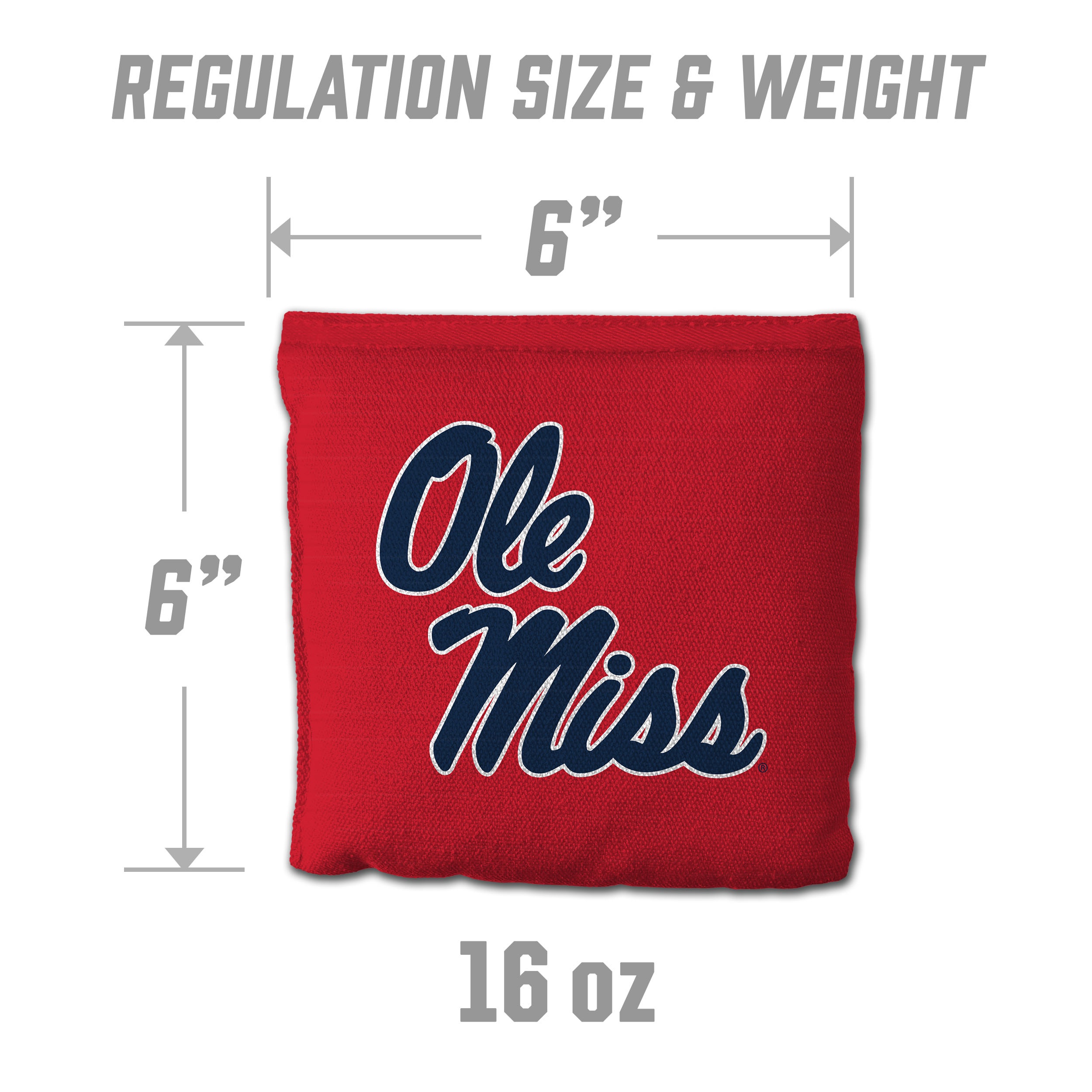 Mississippi Rebels 8pk Licensed Cornhole Bags