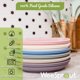 thumbnail image 5 of Plato divisor de silicona sin ventosa con tapa, plato de silicona 100% de grado alimenticio, plato divisor para niños pequeños, niños y comedores quisquillosos, apto para lavavajillas, apto para microondas, rosa brillante, morado y amarillo, 5 of 5