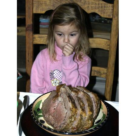 Canvas Print Foot Sad Roast Little Girl Prime Rib Kid Person Stretched Canvas 10 x (Best Roast For Prime Rib)