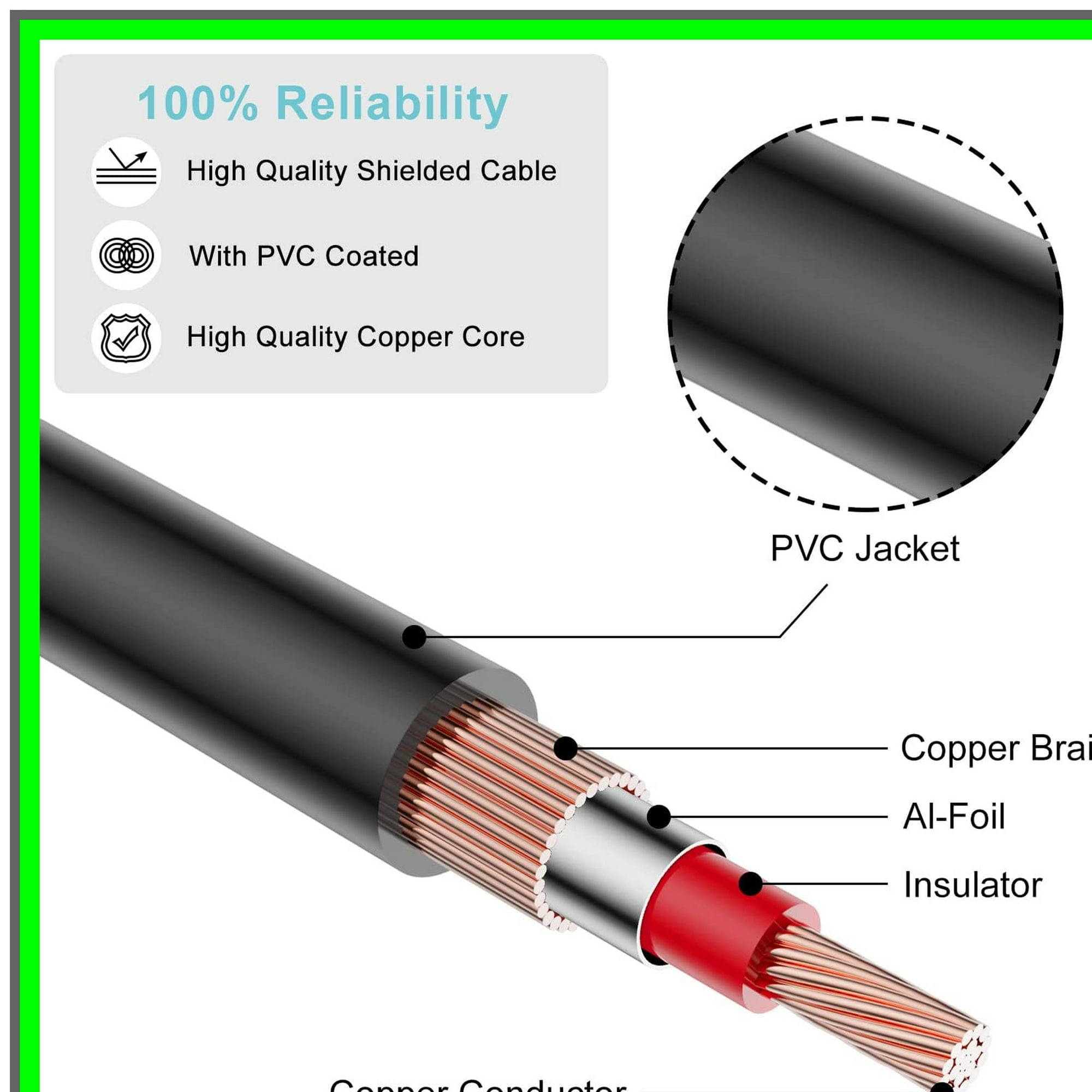 RCA Stereo Audio Extension Cable 65FT for Home Theater and Hi-Fi