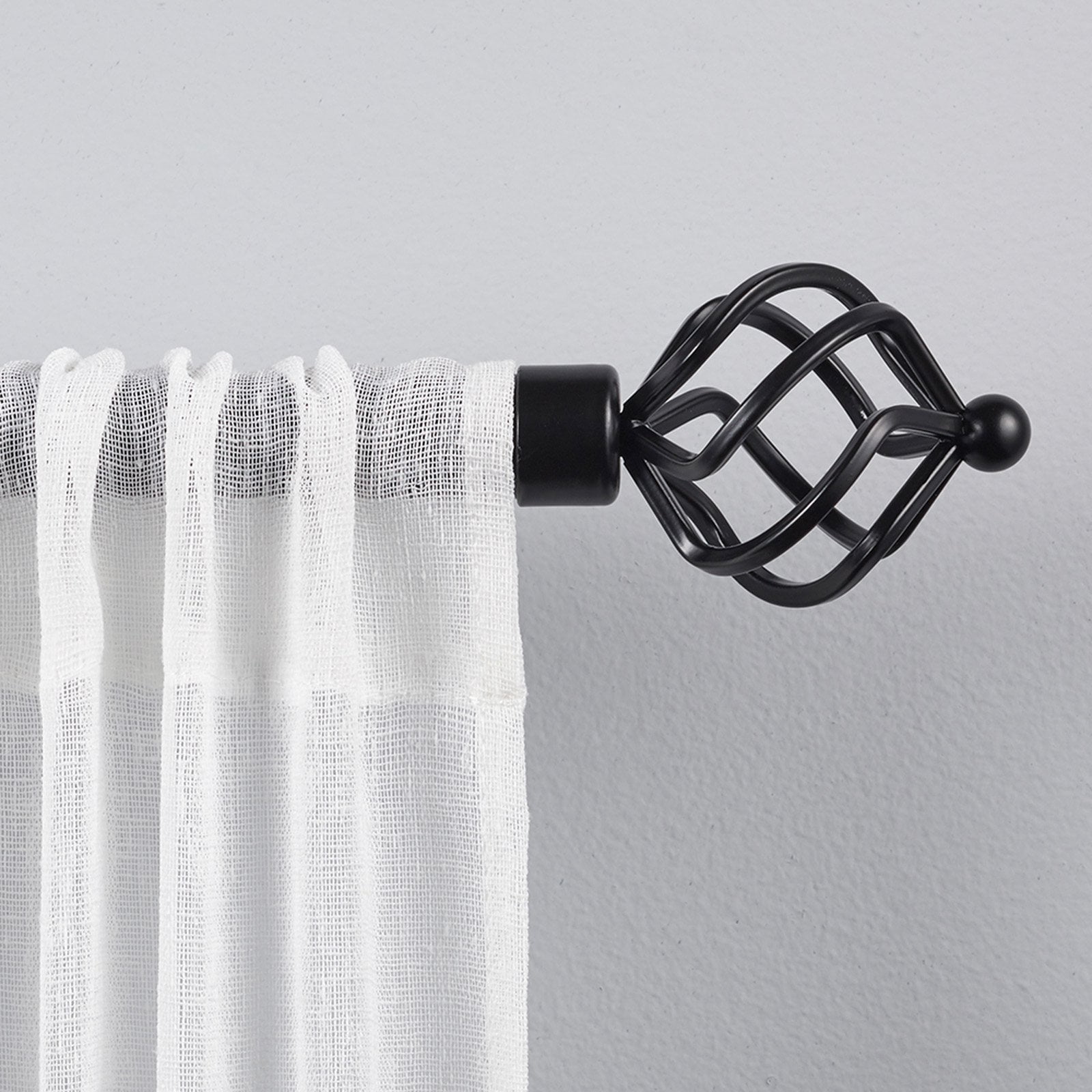Exclusive Home Curtains 1" Torch Curtain Rod and Finial Set Walmart