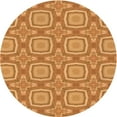 thumbnail image 1 of Ahgly Company Machine Washable Indoor Round Transitional Orange Area Rugs, 6' Round, 1 of 7