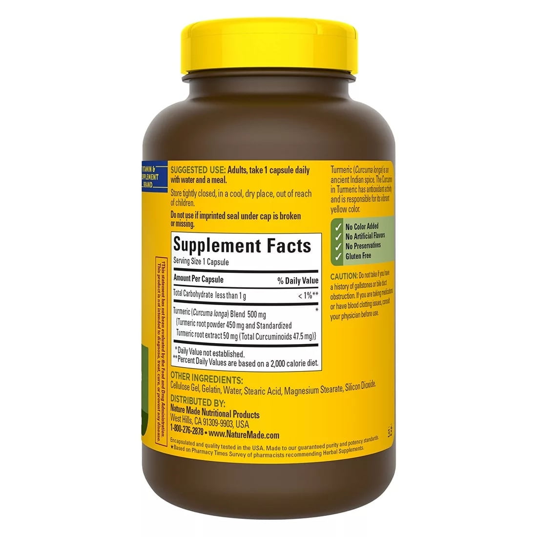 Product of Nature Made Turmeric Capsules, 180 ct.