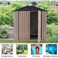 thumbnail image 4 of AECOJOY  Outdoor Metal Storage Shed with Lockable Door 6' x 6' - Grey, 4 of 5