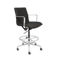 thumbnail image 3 of SOHO Ribbed Drafting Chair - Ergonomically Designed and Commercial Grade Draft Height for Standing Desks (Black), 3 of 4
