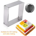thumbnail image 2 of Jinsinto Stainless Steel Cake Ring Square Cake Mousse Mold Ring Cutter, 2 of 5