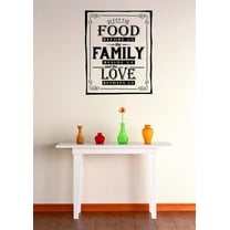 Custom Decals Bless The Food Before Us The Family Besides Us & The Love Between Us Quote 18x18"
