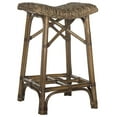 thumbnail image 3 of SAFAVIEH Ramiro Wicker Bar Stool Brown, 3 of 7