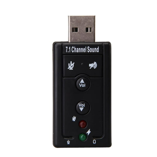 Adaptador de tarjeta de sonido de audio virtual USB externo de 7.1 canales CH PC