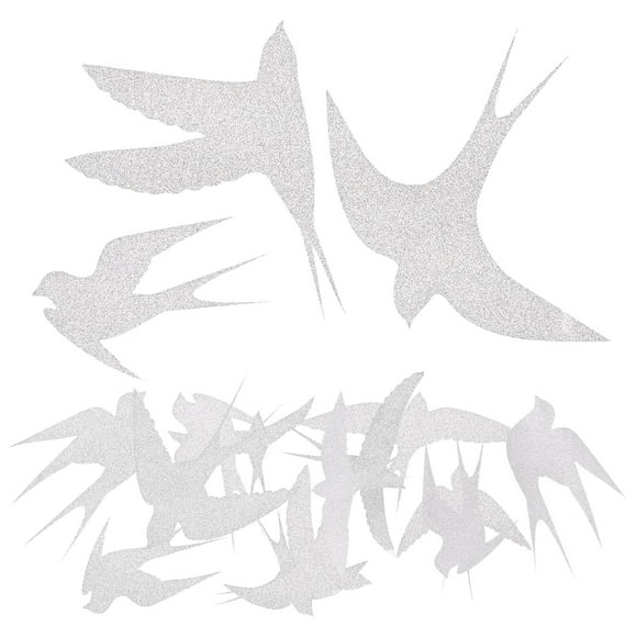 20 Sheets of Window Decals Anti-collision Window Stickers Bird Shaped Window Decals