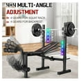 thumbnail image 2 of Multi-Function Weight Set with Squat Rack Leg Extension & Leg Adjustable Workout for Full Body Fitness Foldable Flat/Incline/Decline Upgrade Press for Home Gym, 2 of 9