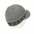 thumbnail image 4 of WITHMOONS Winter Knit Visor Beanie Hat Baseball Watch Cap CRQ1102 (Grey), 4 of 4
