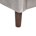 thumbnail image 7 of Bowery Hill Contemporary Velvet Fabric Loveseat Sofa in Gray, 7 of 7