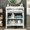 thumbnail image 5 of Kadyn Modern Bathroom Vanity,Bathroom Cabinet,30" Bathroom Vanity with Ceramic Sink, Equipped with Adjustable Shelf and Tip-Out Tray, White, 5 of 13