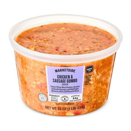 Marketside Chicken & Sausage Gumbo Soup, 16 oz Cup