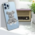 thumbnail image 7 of SOATUTO Cool Bear Shockproof Clear Phone Case Cover 3D Bear Luxury For iPhone 12 Pro Max - Silver, 7 of 7