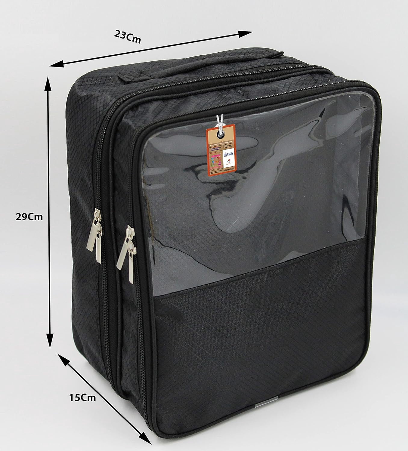 atorakushon Fabric Travel Shoe Bags Shoe Cover for Travelling Storage Bag Footwear Wardrobe Organizer Pouch Black