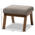 thumbnail image 6 of Allora Upholstered Ottoman in Gravel Gray and Walnut, 6 of 6