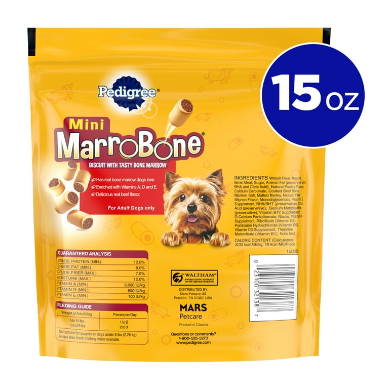Pedigree Marrobone Real Beef Flavor Biscuit Treats for Dogs 15 oz