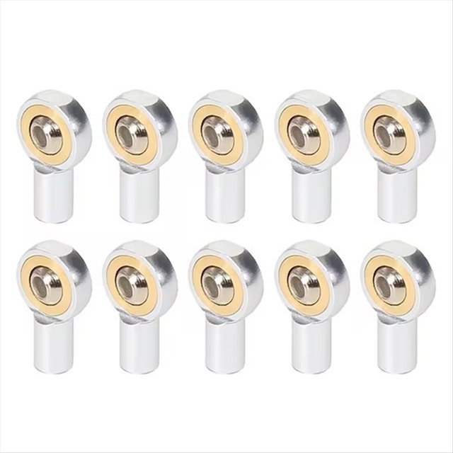 10 Piezas M2.5 Soporte de Extremo de Bola de Articulación de Varilla de Enlace para Modelo RC Coche Avión Camiones Plata