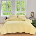 thumbnail image 7 of Yellow Gingham Twin Quilt Set, Soft Pre-Washed Microfiber Plaid Twin Bedspread, Lightweight Checked Summer Quilt, Grid Bedding Coverlets for All Seasons (Includes 1 Quilt, 1 Pillow Sham), 7 of 7