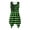 Clover Pattern of The American Flag, variant on Shark Pattern Sleeveless Sundress, Asymmetric Summer Long Dresses Side Pockets Irregular Hem Sleeveless Sundresses for Party Dating