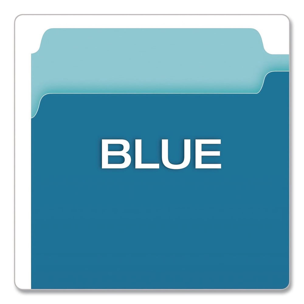 1/3 Cut Tab Legal Size Interior File Folders - Blue (100/Box)