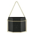 thumbnail image 3 of Danya B. Modern Geometric Black and Gold Metal Wall Planters - Set of 3, 3 of 12
