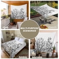 thumbnail image 6 of Wildflower Leaf Large Tapestry for Bedroom Wall Hanging Tapestry,Grey Floral Botanical White Watercolor Ceiling Backdrop Tapestries Poster Blanket Wall Decor for Teens Room Living Room 100" x 59", 6 of 8