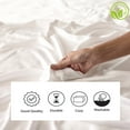 thumbnail image 7 of Shrinita 400 Thread Count Organic Cotton Bedsheet 4 PC Full White 10" Deep Pockets, 7 of 7