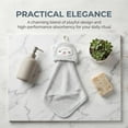thumbnail image 5 of REGALWOVEN 1 Pack Animal Hanging Hand Towel, Soft Absorbent Quick Dry, Cute Decorative Towel for Kitchen, Bathroom Green Lamb 15" x 8", 5 of 6