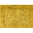 thumbnail image 1 of Ahgly Company Machine Washable Indoor Rectangle Persian Yellow Traditional Area Rugs, 8' x 12', 1 of 4