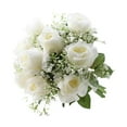 thumbnail image 3 of Ramo de novia, ramo de novia, rosas artificiales elegantes, flores de novia Blanco, 3 of 9