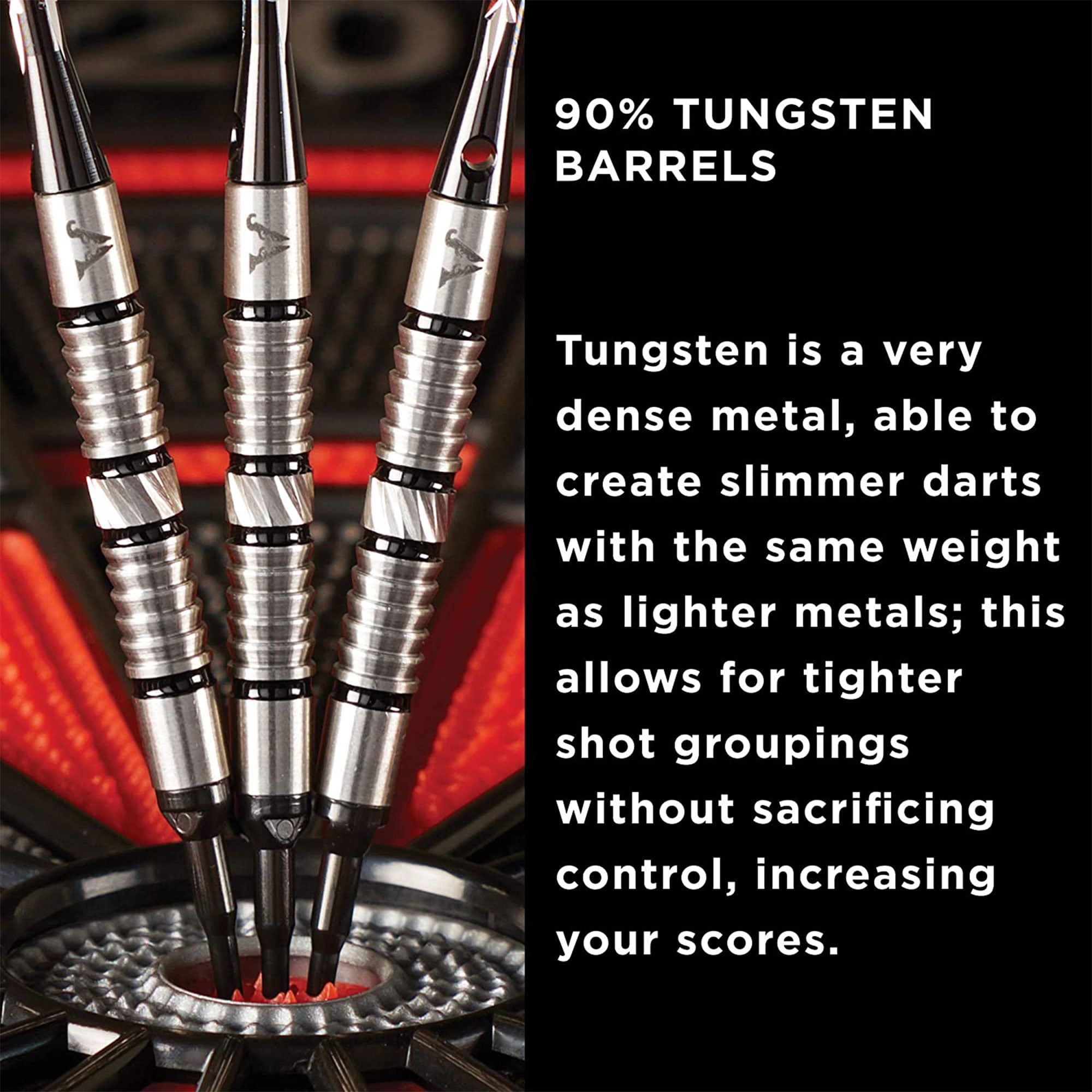 Viper Element 90 Percent 18 Gram Tungsten Soft Tip Shark Fin Barrel Darts