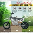 thumbnail image 3 of Razor MX400 Dirt Rocket Electric Toy Motocross Motorcycle Dirt Bike, White, 3 of 12