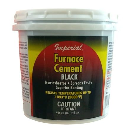 - 32 oz. Black Furnace Cement & Fireplace Mortar (Up To 2,000 Deg. F)