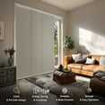 thumbnail image 3 of Chicology Adjustable Sliding Panel Blinds. Movie Night Silver, 46"-86"W X 0"-96"H, 3 of 9