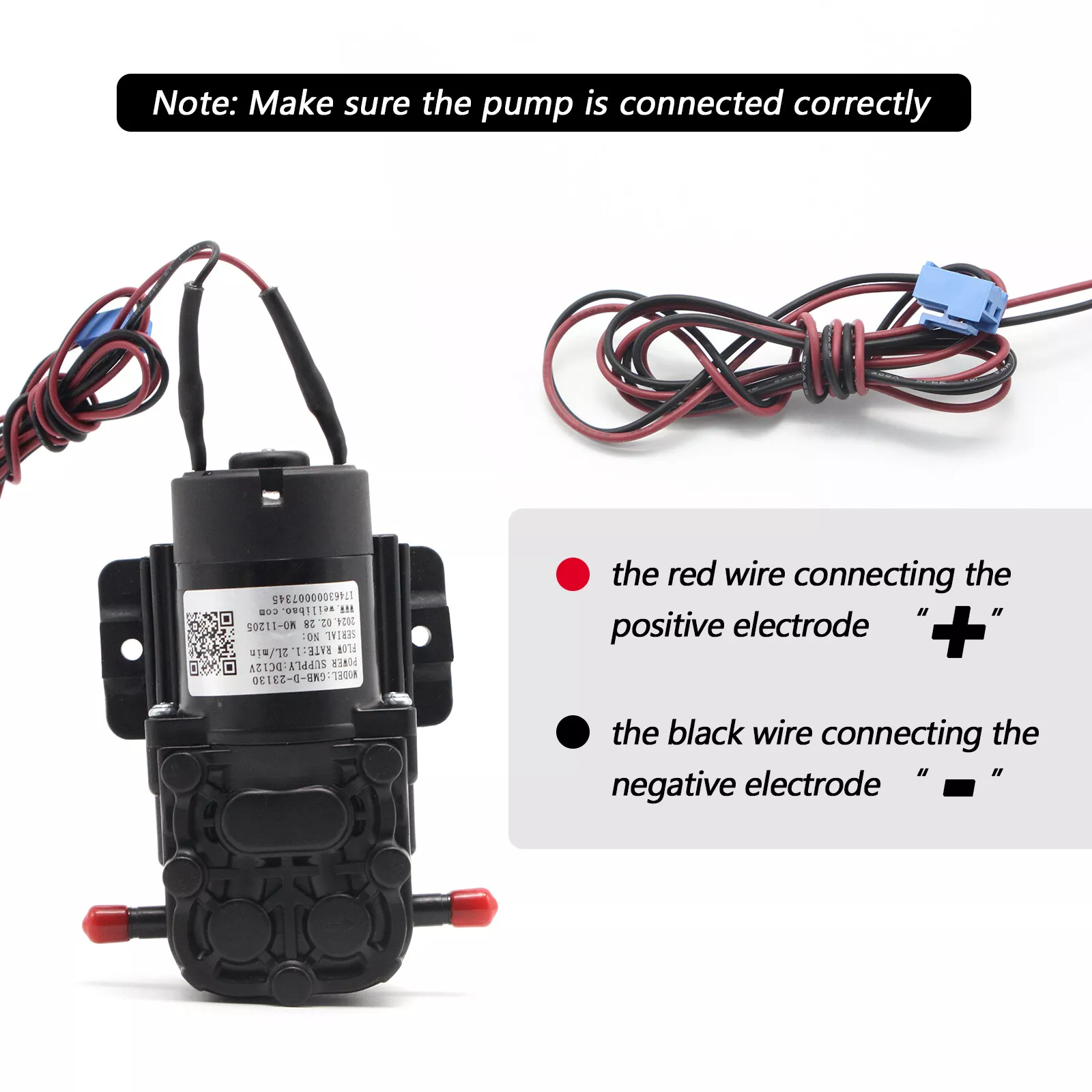 Aniceparthy GMB-D-23130 Water Pump DC 12V 1.2L/min for Avalon, Primo, Brio Bottom Loading Bottled Water Cooler Dispenser